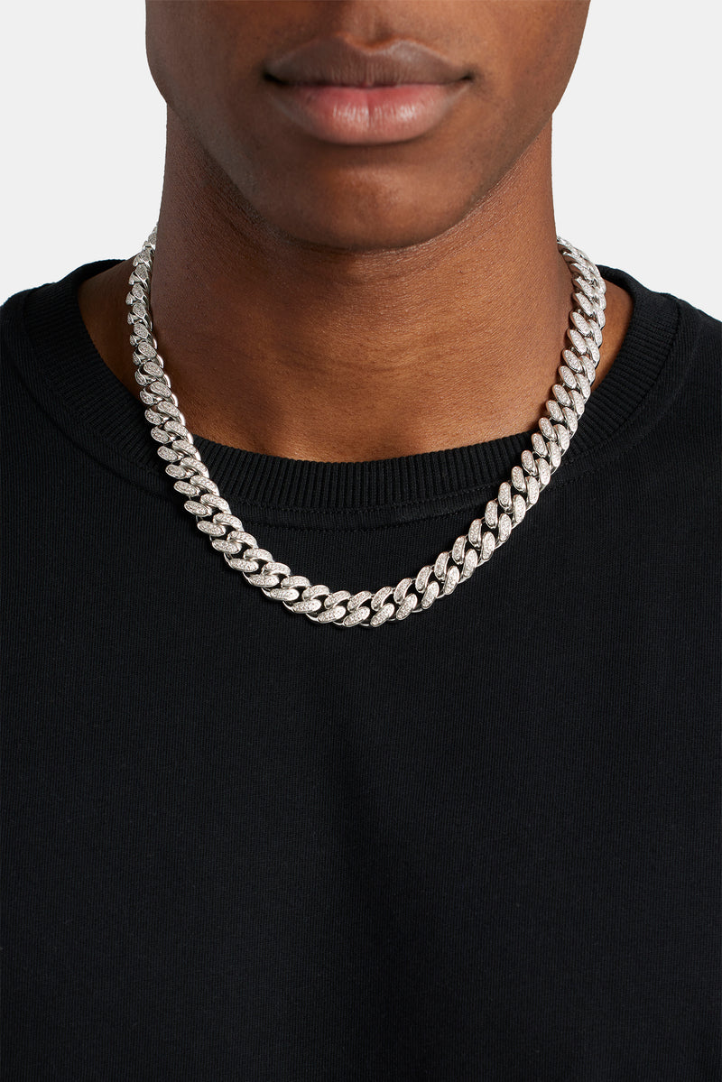 12mm Iced Cuban Link Chain