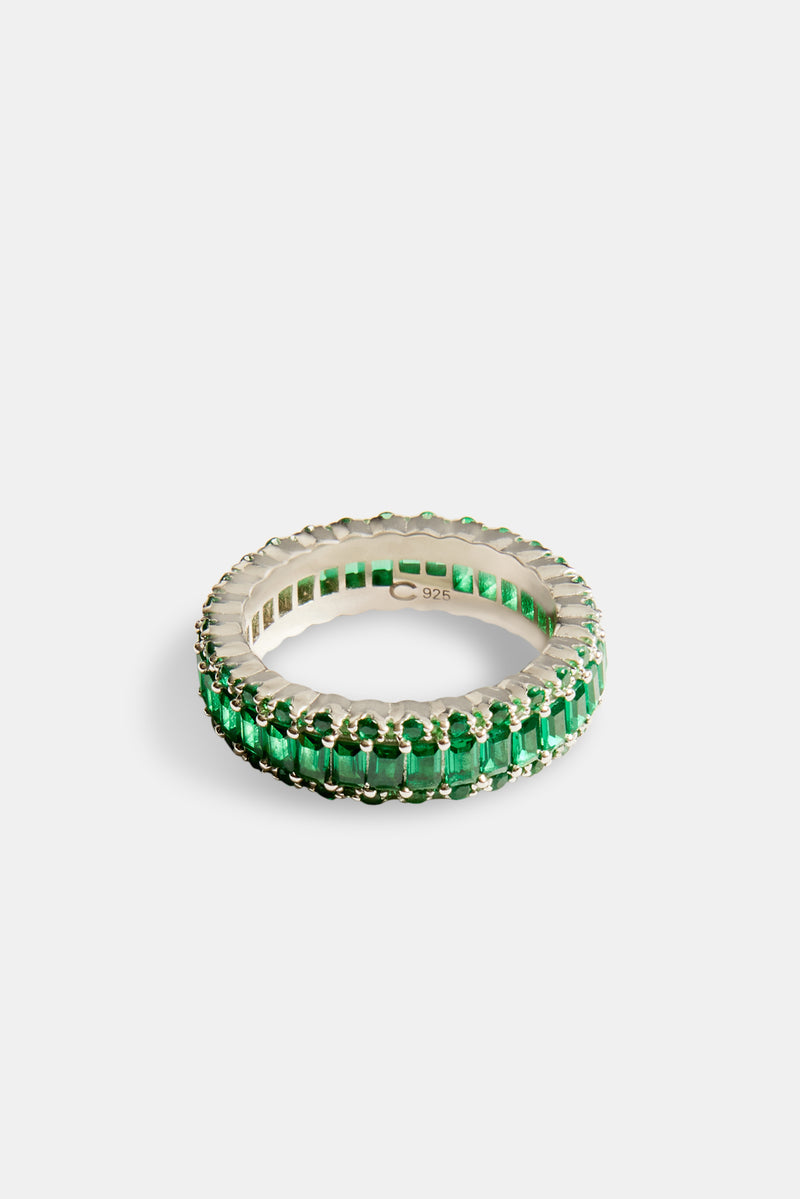 Baguette Band Ring - Dark Green