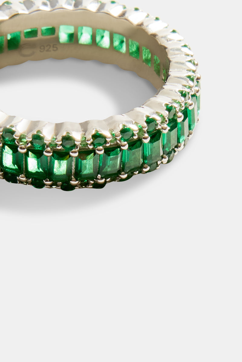 Baguette Band Ring - Dark Green