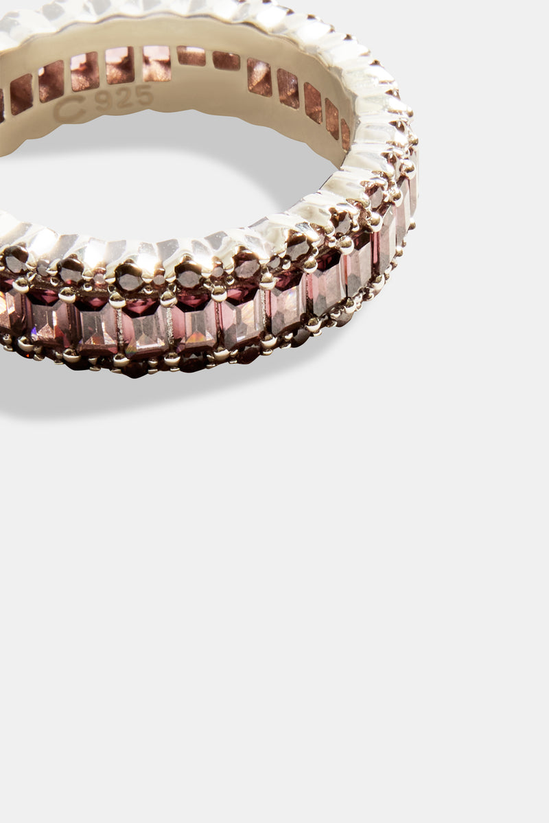 Baguette Band Ring - Dusky Pink