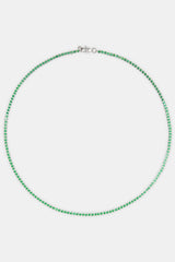 Micro Tennis Chain Green - White 2.5mm