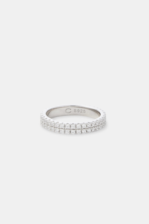 4mm Womens 925 CZ Tennis Ring