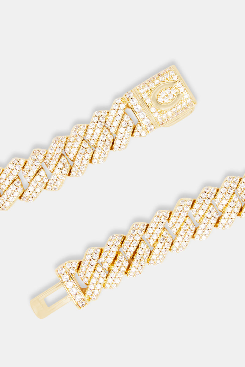 8mm Gold Plated Prong Cuban Chain