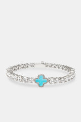 Baby Blue Motif Tennis Bracelet