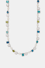 Blue & Green Mixed Gemstone Chain