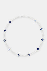 Blue Motif Tennis Chain