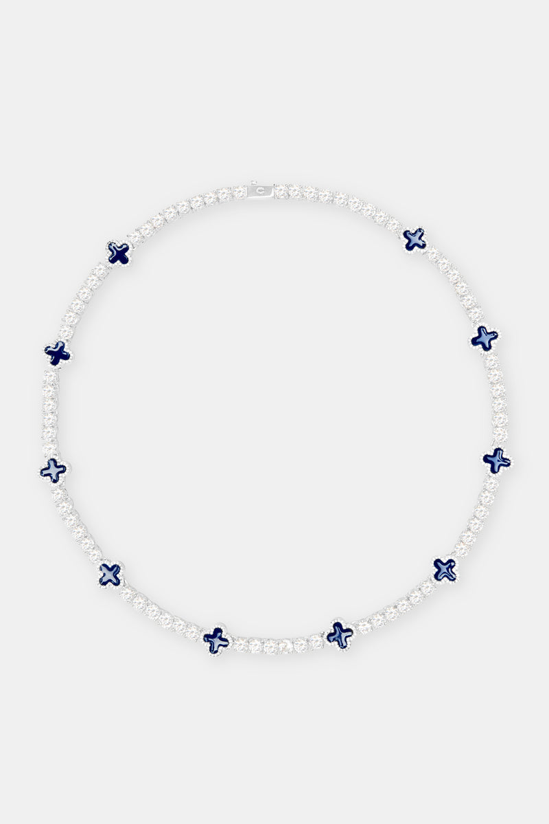 Blue Motif Tennis Chain