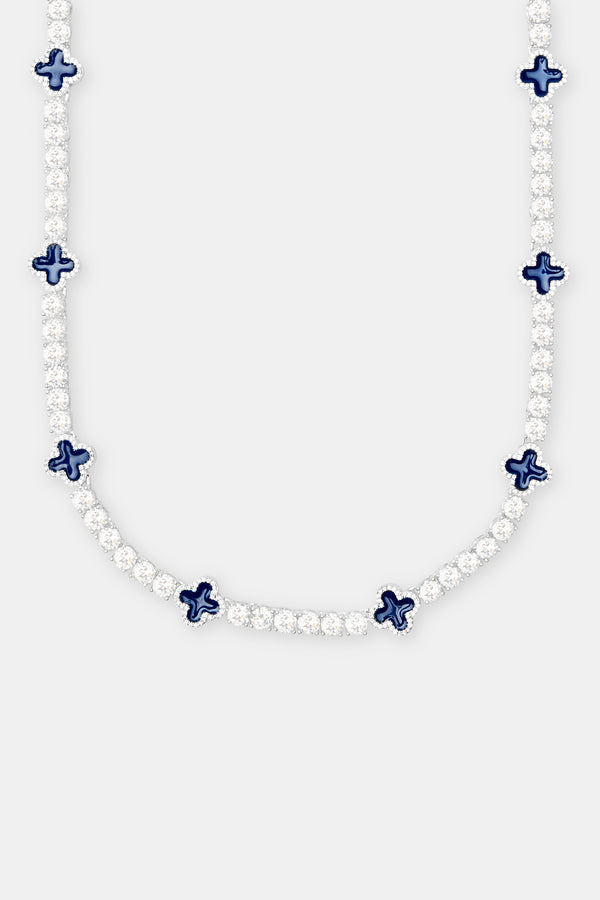 Blue Motif Tennis Chain