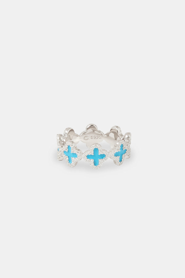 Baby Blue Connecting Motif Ring - 6mm