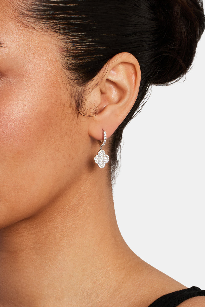 Iced Motif Drop Earrings