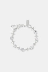 Cz Circle Link Bracelet - 10mm