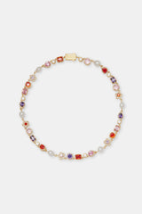 Freshwater Pearl & Multi Gemstone Chain