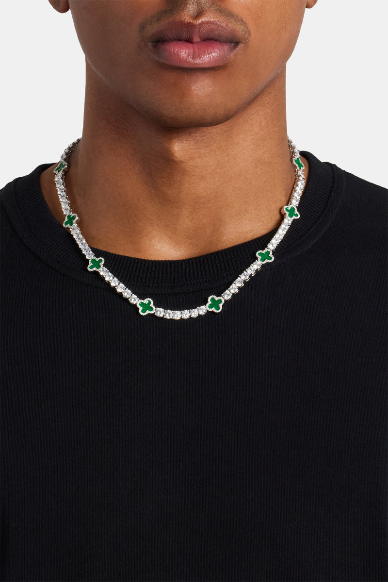 Green Motif Tennis Chain