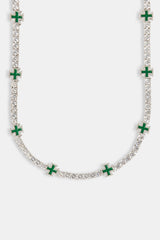 Green Cross Motif Tennis Chain - 5mm