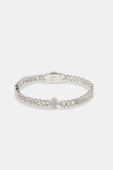 Iced Cross & Cuban Bracelet - 5mm