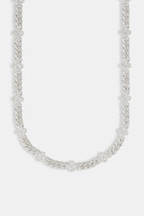 Iced Baguette Motif Cuban Chain - 8mm