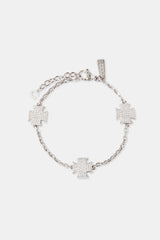 Iced Cross Motif Bracelet - 10mm