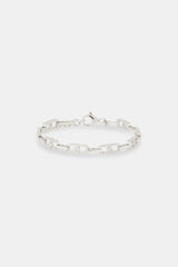 Iced & Polished Link Bracelet - 6mm