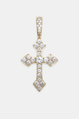 Iced 70mm Celtic Cross Pendant + 5mm Tennis Chain - Gold