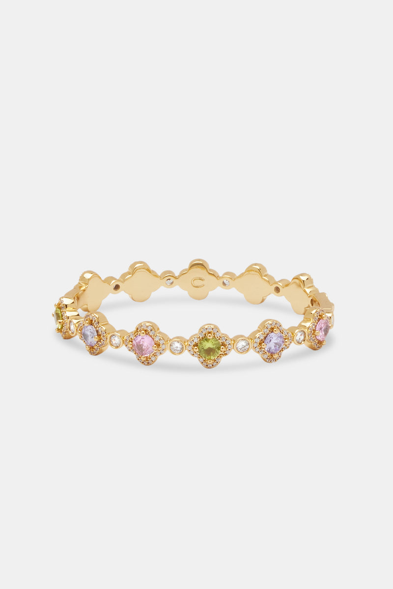 Multi Colour CZ Motif Bangle