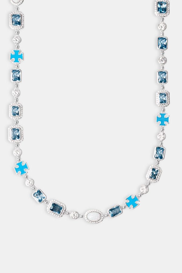 Blue Multi Gemstone Chain