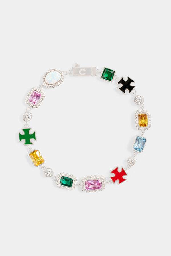 Multi Gemstone Motif Bracelet