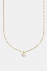 Mother Of Pearl Heart Necklace - 8mm