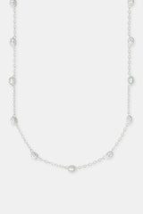 Opal & Clear Stone Rolo Link Chain - 5mm