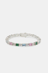 Pastel Baguette Tennis Bracelet - 5mm