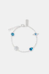 Star Motif Gemstone Rolo Bracelet - 10mm