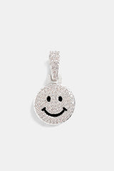 Micro Iced CZ Happy Face Pendant