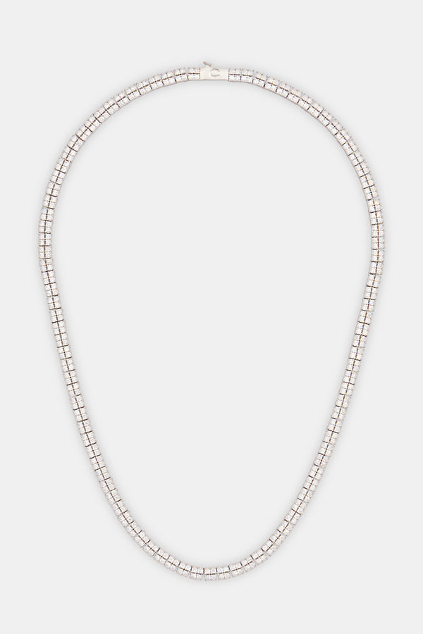 Iced Double Row Tennis Necklace