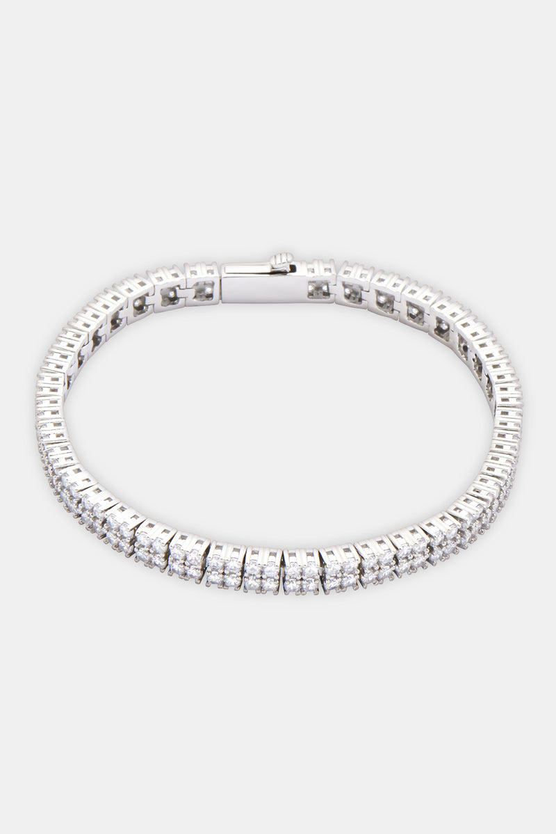 Iced Double Row Tennis Bracelet