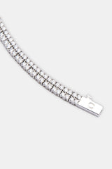 Iced Double Row Tennis Bracelet