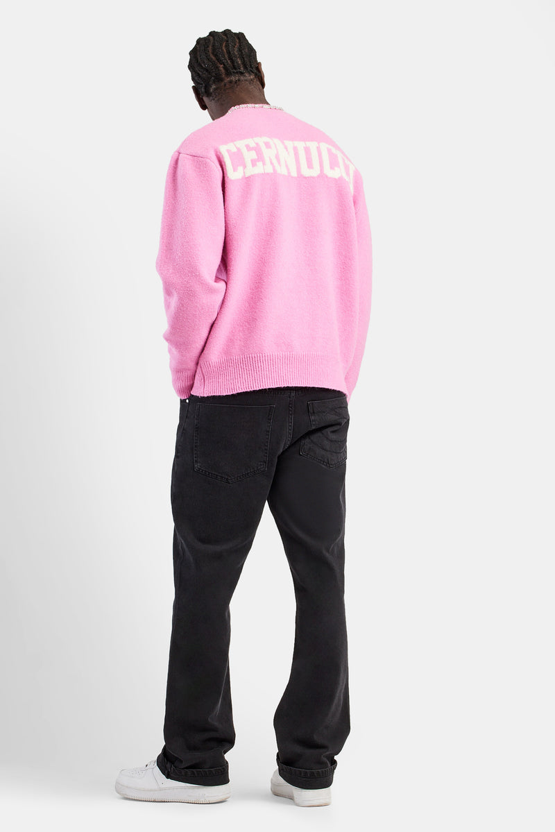 Cernucci Knitted Crew Neck Sweater - Pink