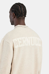 Cernucci Knitted Crew Neck Sweater - Beige