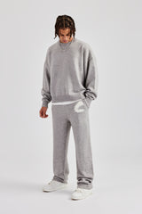 Cernucci Fluffy Intarsia Sweater & Jogger - Grey