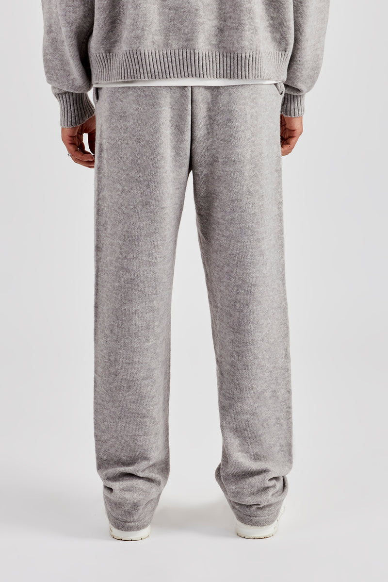 Fluffy Intarsia C Jogger - Grey