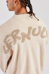 Cernucci Fluffy Intarsia Sweater - Off White