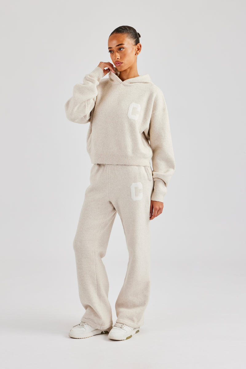 C Knitted Tracksuit - Oatmeal