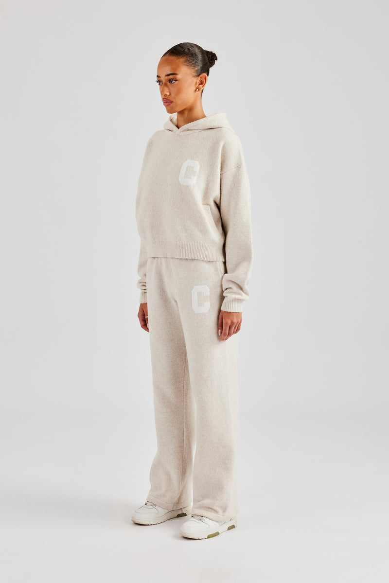 C Knitted Tracksuit - Oatmeal