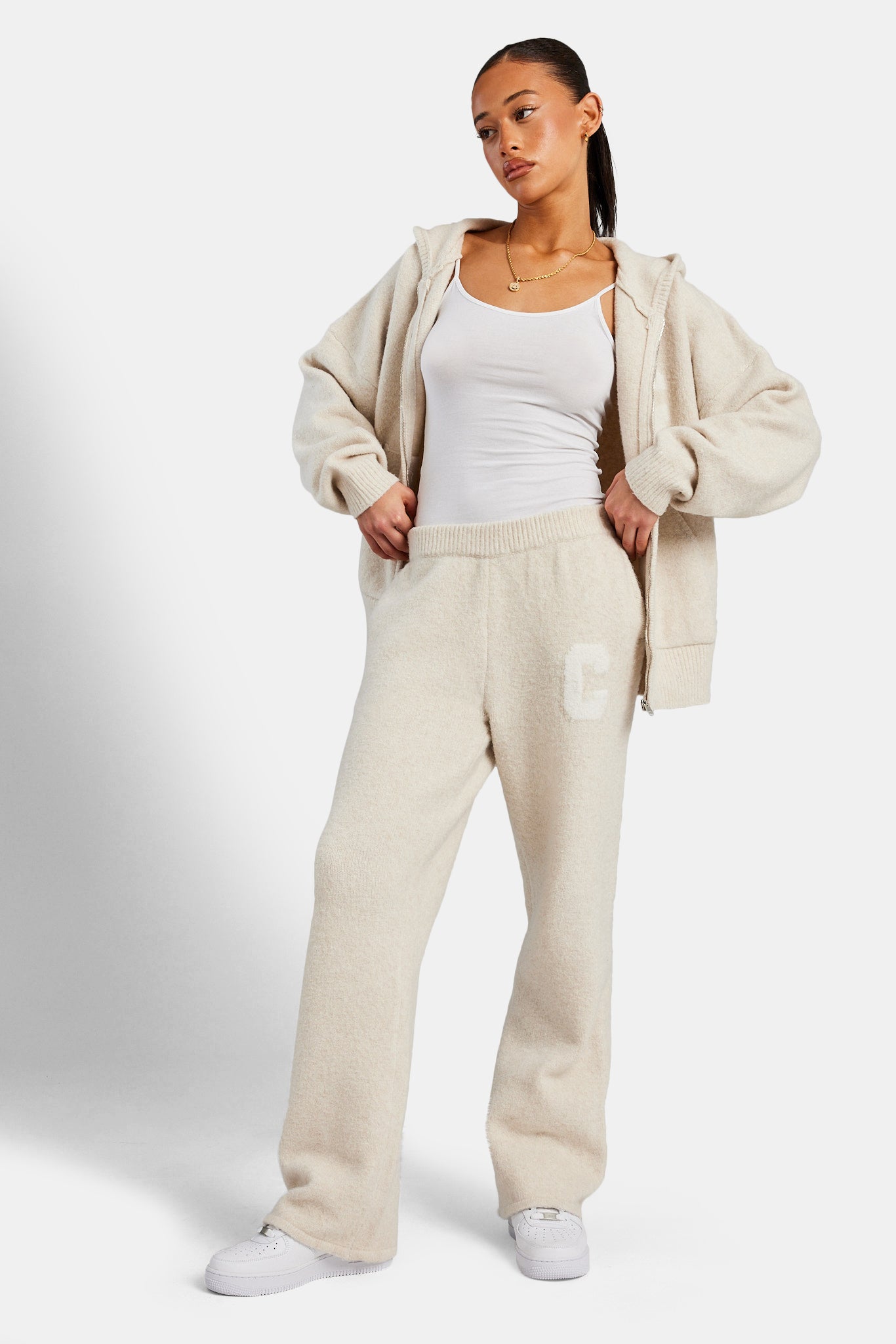 Hooded Zip Through Knitted Tracksuit | Womens Sets | Shop Tracksuits at ...