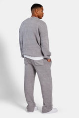 Textured Knitted Sweatshirt - Grey