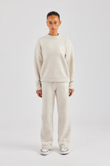 C Knitted Sweatshirt - Oatmeal