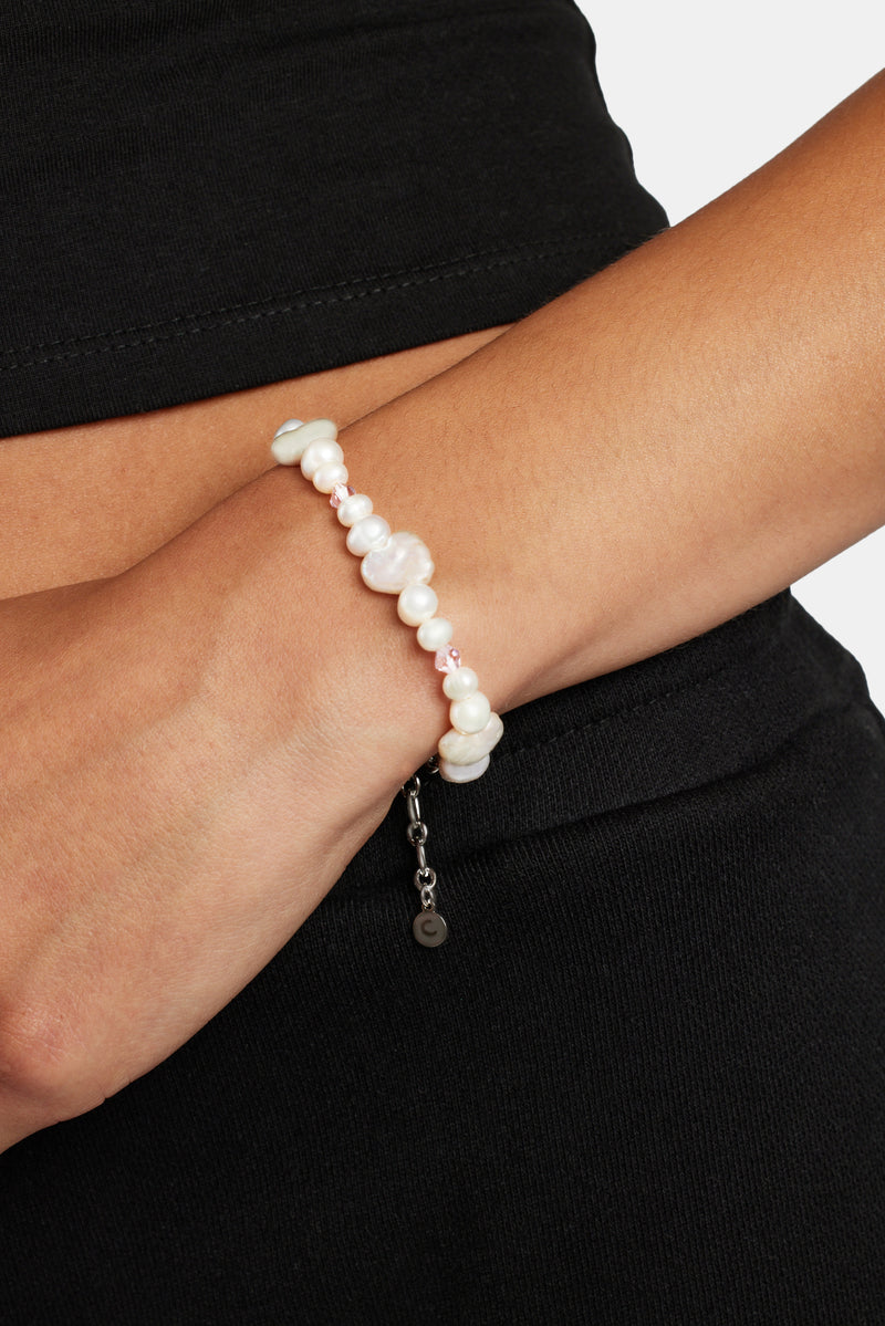 Heart Shape Freshwater Pearl Bracelet