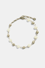 Ice CZ Ball & Freshwater Pearl Bracelet