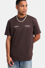 Creative Studio Embroidered  T-Shirt - Chocolate