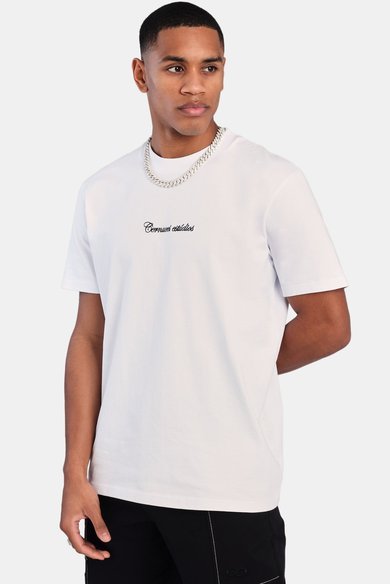 Cernucci Studios Embroidered T-Shirt - White | Mens Tees & Vests | Shop ...