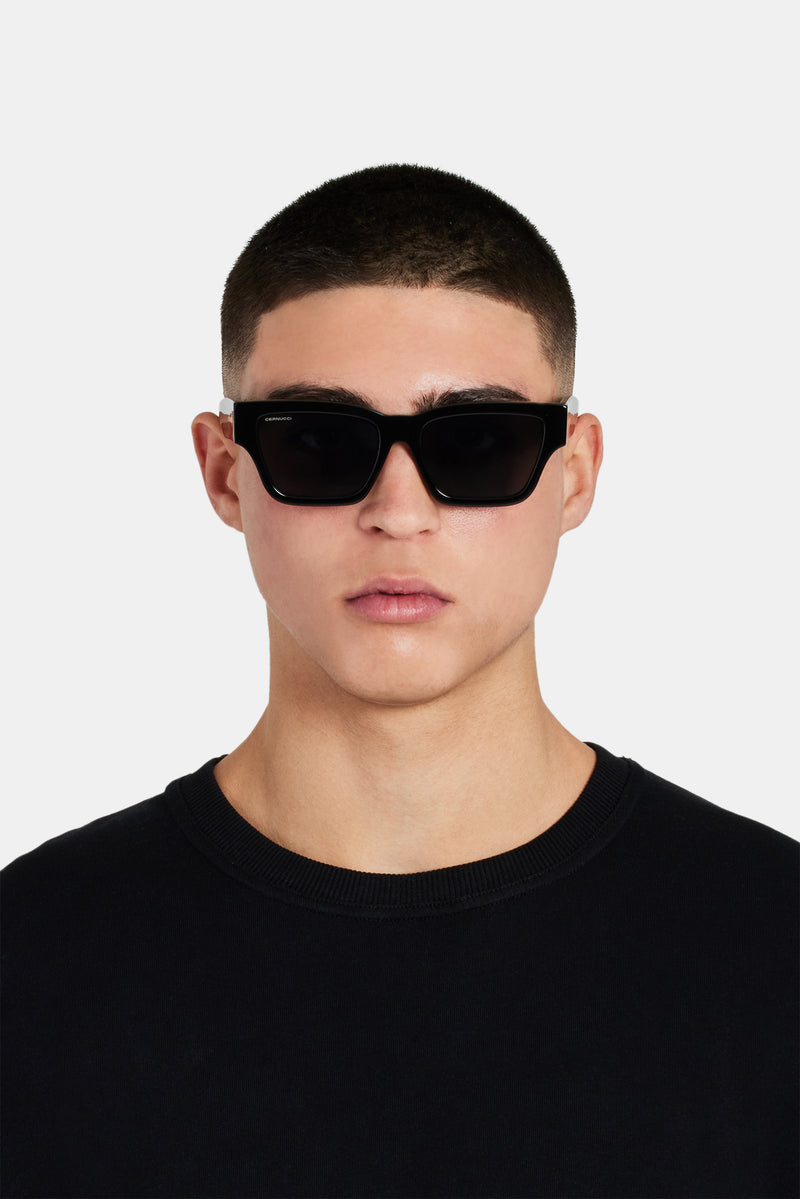 Classic Square Acetate Sunglasses - Black