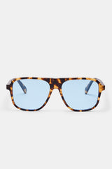 Tortoise Shell Aviator Sunglasses - Brown